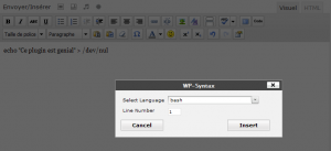 Bouton pour WP-syntax